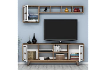 Hovdane TV-møbelsett 160 cm - Brun/Hvit - Møbler - TV- & Mediamøbler - TV-møbelsett