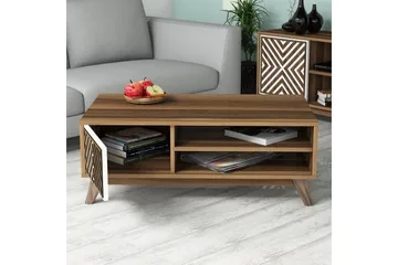 Hovdane TV-møbelsett 160 cm - Brun/Hvit - Møbler - TV- & Mediamøbler - TV-møbelsett