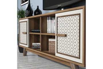 Hovdane TV-møbelsett 160 cm - Brun/Hvit/Eik - Møbler - TV- & Mediamøbler - TV-møbelsett