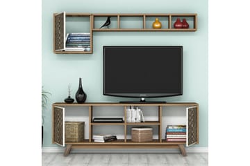 Hovdane TV-møbelsett 160 cm - Brun/Mønstret - Møbler - TV- & Mediamøbler - TV-møbelsett