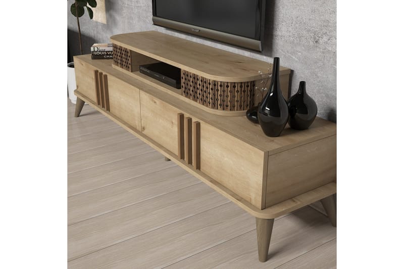Hovdane TV-møbelsett 168 cm - Beige - Møbler - TV- & Mediamøbler - TV-møbelsett
