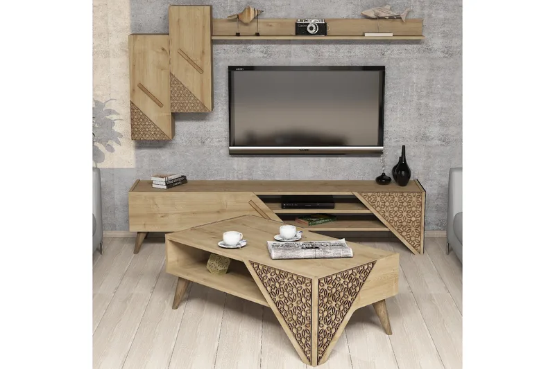 Hovdane TV-møbelsett 180 cm, Brun