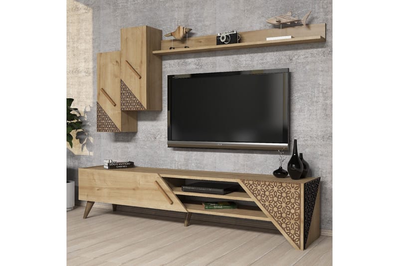 Hovdane TV-møbelsett 180 cm - Brun - Møbler - TV- & Mediamøbler - TV-møbelsett