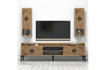 Hovdane TV-møbelsett 180 cm - Brun - Møbler - TV- & Mediamøbler - TV-møbelsett