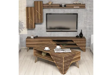 Hovdane TV-Møbelsett 180 cm - Brun - Møbler - TV- & Mediamøbler - TV-møbelsett