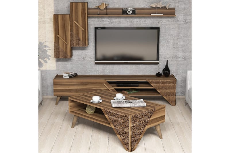 Hovdane TV-Møbelsett 180 cm, Brun