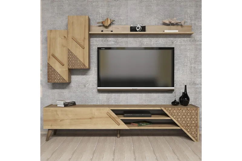 Hovdane TV-møbelsett 180 cm, Brun