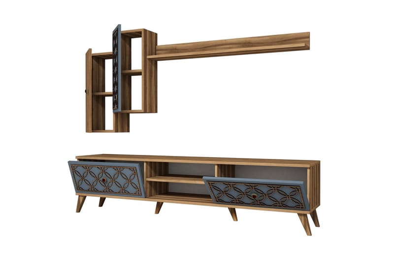 Hovdane TV-møbelsett 180 cm - Brun - Møbler - TV- & Mediamøbler - TV-møbelsett