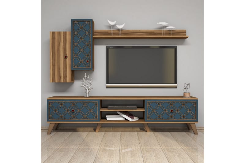 Hovdane TV-møbelsett 180 cm - Brun - Møbler - TV- & Mediamøbler - TV-møbelsett