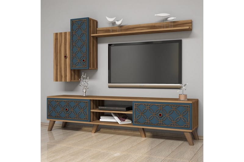 Hovdane TV-møbelsett 180 cm - Brun - Møbler - TV- & Mediamøbler - TV-møbelsett