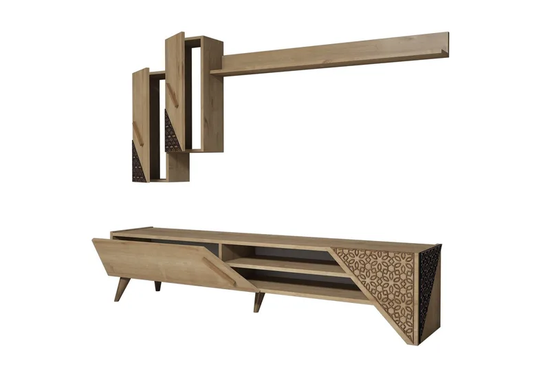 Hovdane TV-møbelsett 180 cm - Brun - Møbler - TV- & Mediamøbler - TV-møbelsett