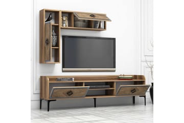 Hovdane TV-Møbelsett 180 cm - Brun/Blå - Møbler - TV- & Mediamøbler - TV-møbelsett