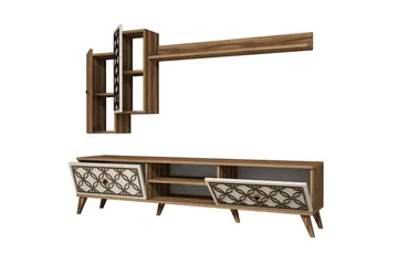 Hovdane TV-møbelsett 180 cm - Brun/Mønstret - Møbler - TV- & Mediamøbler - TV-møbelsett