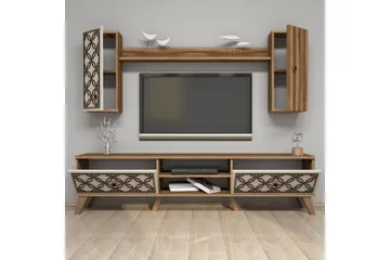 Hovdane TV-møbelsett 180 cm - Brun/Mønstret - Møbler - TV- & Mediamøbler - TV-møbelsett