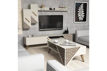 Hovdane TV-møbelsett 180 cm - Hvit - Møbler - TV- & Mediamøbler - TV-møbelsett