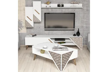 Hovdane TV-Møbelsett 180 cm - Hvit - Møbler - TV- & Mediamøbler - TV-møbelsett