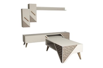 Hovdane TV-møbelsett 180 cm - Hvit - Møbler - TV- & Mediamøbler - TV-møbelsett