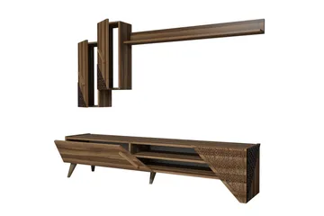 Hovdane TV-møbelsett 180 cm - Mørkebrun - Møbler - TV- & Mediamøbler - TV-møbelsett