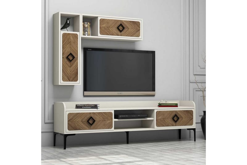Hovdane TV-Möbelset 180 cm Brown/White - Møbler - TV- & Mediamøbler - TV-møbelsett