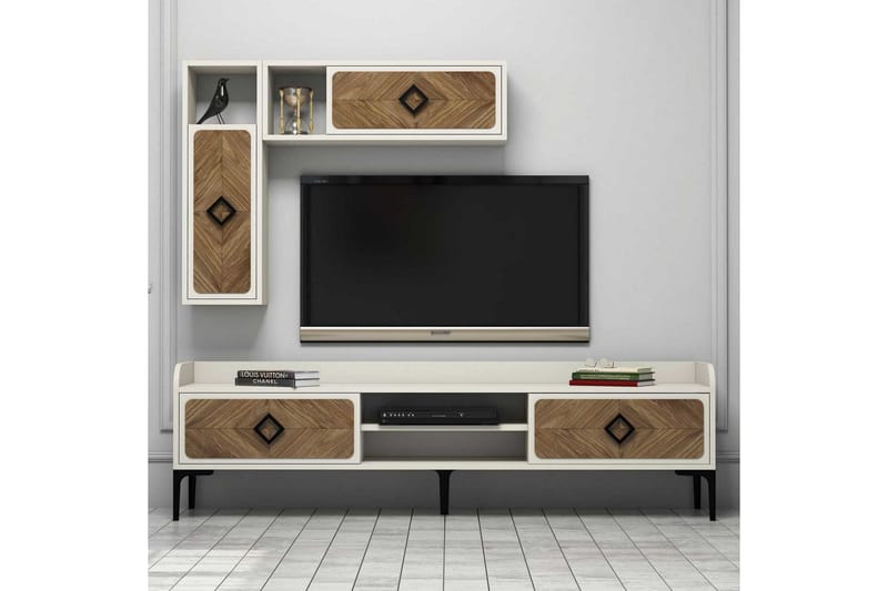 Hovdane TV-Möbelset 180 cm Brown/White - Møbler - TV- & Mediamøbler - TV-møbelsett