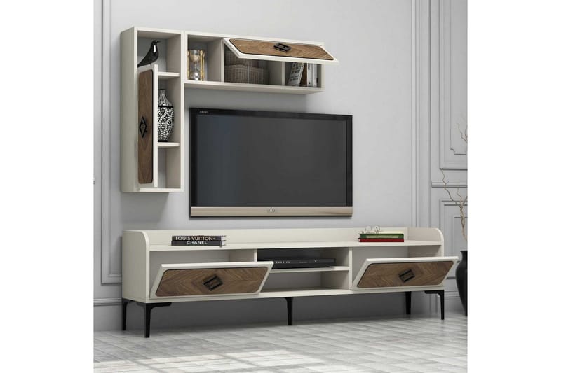 Hovdane TV-Möbelset 180 cm Brown/White - Møbler - TV- & Mediamøbler - TV-møbelsett