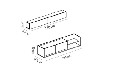 Kaletea Mediaoppbevaring - Møbler - TV- & Mediamøbler - TV-møbelsett