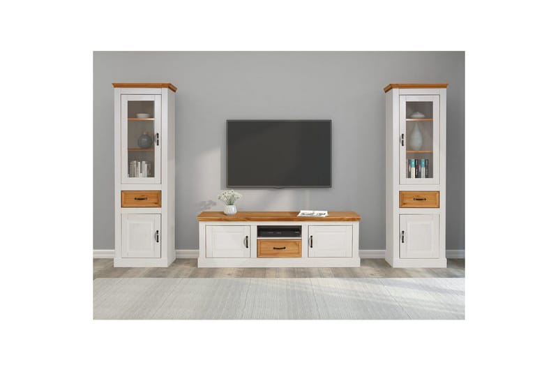 TV-møbelsett Loft24 Selma TV-møbelsett Hvit - Møbler - TV- & Mediamøbler - TV-møbelsett