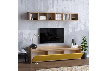 Mediabänk Ek|Gul - Møbler - TV- & Mediamøbler - TV-møbelsett