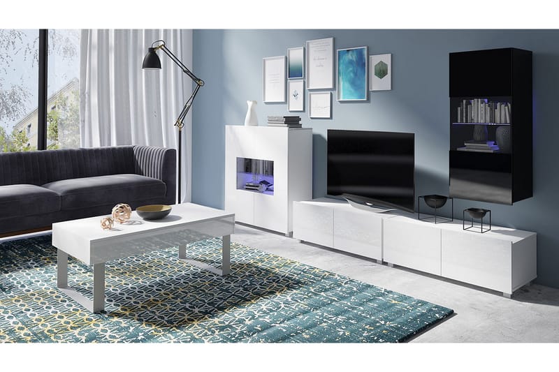 Mediamøbel Calabrini - Hvit - TV-møbelsett
