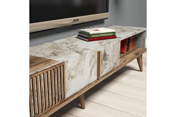 Millay TV-møbelsett 180 cm - Valnøtt / Hvit - Møbler - TV- & Mediamøbler - TV-møbelsett