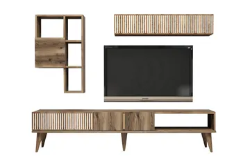 Millay TV-møbelsett 180 cm - Valnøtt - Møbler - TV- & Mediamøbler - TV-møbelsett