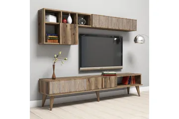 Millay TV-møbelsett 180 cm - Valnøtt - Møbler - TV- & Mediamøbler - TV-møbelsett