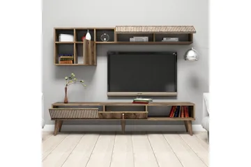 Millay TV-møbelsett 180 cm - Valnøtt - Møbler - TV- & Mediamøbler - TV-møbelsett
