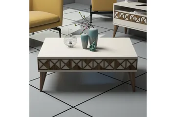 Muennink Stuesett 150 cm - Hvit/Brun - Møbler - TV- & Mediamøbler - TV-møbelsett