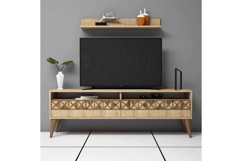 Muennink TV-møbelsett 150 cm - Brun/Eik - Møbler - TV- & Mediamøbler - TV-møbelsett