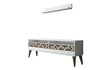 Muennink TV-møbelsett 150 cm - Hvit/Eik - Møbler - Bord - Spisebord & kjøkkenbord