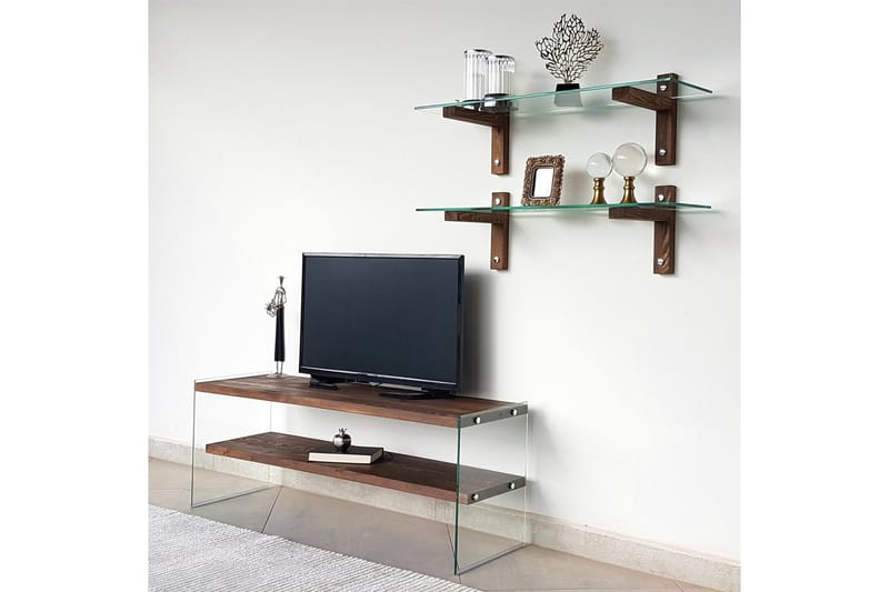 Netherlee TV-møbelsett 45 cm - Valnøtt - Møbler - TV- & Mediamøbler - TV-møbelsett