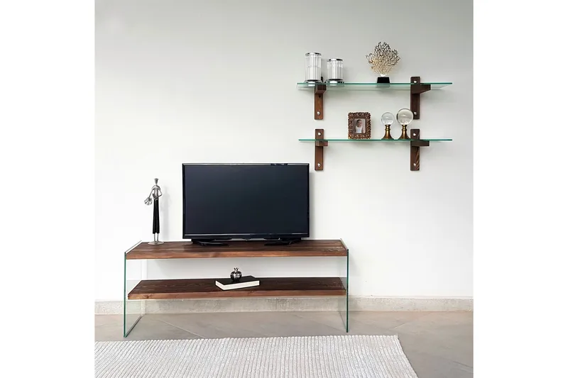 Netherlee TV-møbelsett 45 cm - Valnøtt - Møbler - TV- & Mediamøbler - TV-møbelsett