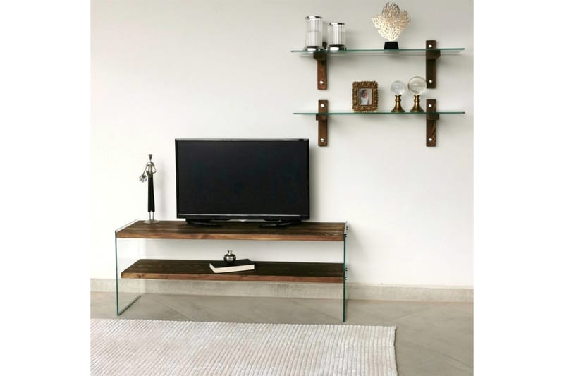 Netherlee TV-møbelsett 45 cm - Valnøtt - Møbler - TV- & Mediamøbler - TV-møbelsett