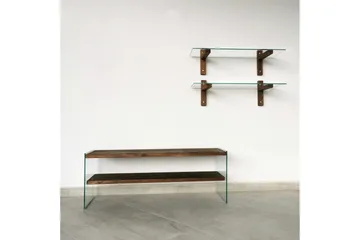 Netherlee TV-møbelsett 45 cm - Valnøtt - Møbler - TV- & Mediamøbler - TV-møbelsett