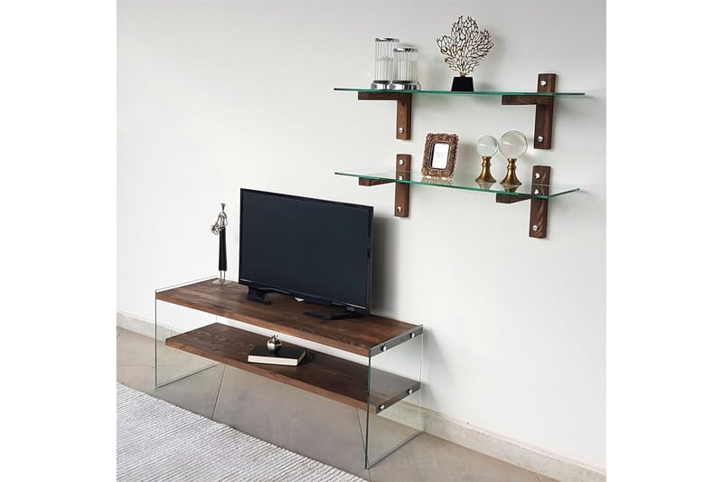 Netherlee TV-møbelsett 45 cm - Valnøtt - Møbler - TV- & Mediamøbler - TV-møbelsett