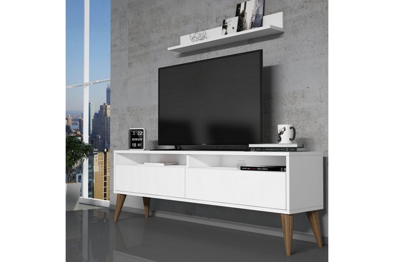 TV-møbelsett Nyarai 150 cm - Ekstra Hvit - TV-møbelsett