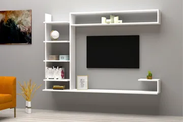 Rinorea Tv-møbelsett 180x121,8 cm - Hvit - Møbler - TV- & Mediamøbler - TV-møbelsett