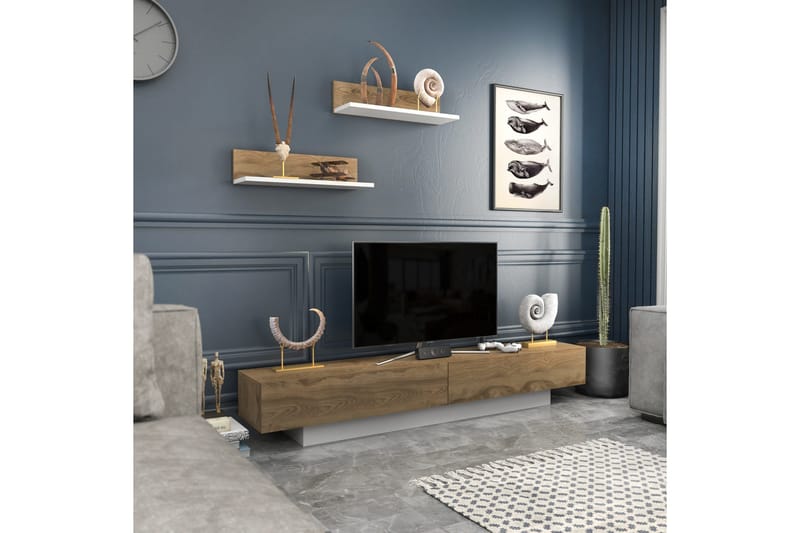 Rinorea Tv-møbelsett 180x40 cm - Hvit - Møbler - TV- & Mediamøbler - TV-møbelsett