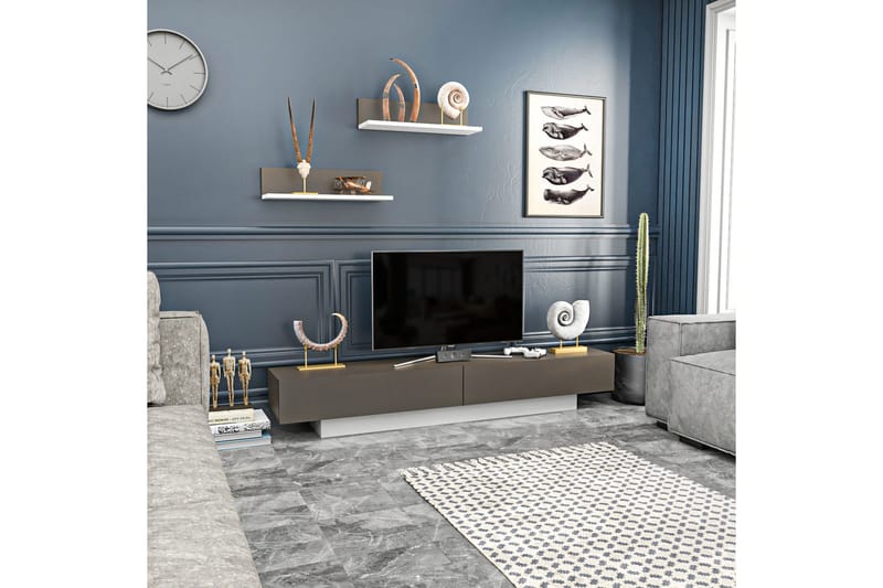 Rinorea Tv-møbelsett 180x40 cm - Hvit - Møbler - TV- & Mediamøbler - TV-møbelsett