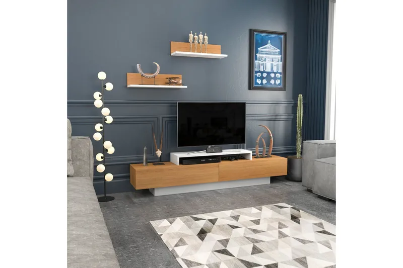 Rinorea Tv-møbelsett 180x40 cm - Hvit - Møbler - TV- & Mediamøbler - TV-møbelsett