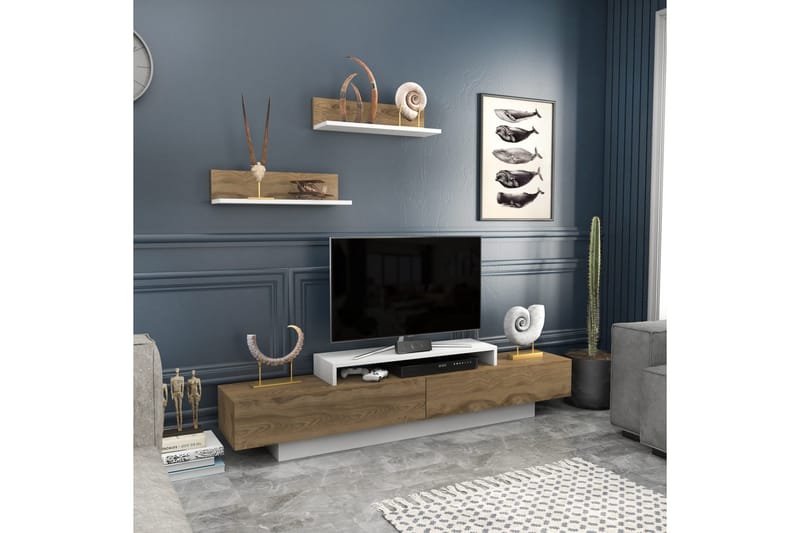 Rinorea Tv-møbelsett 180x40 cm - Hvit - Møbler - TV- & Mediamøbler - TV-møbelsett