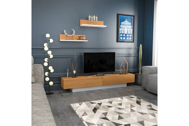 Rinorea Tv-møbelsett 180x40 cm - Hvit - Møbler - TV- & Mediamøbler - TV-møbelsett