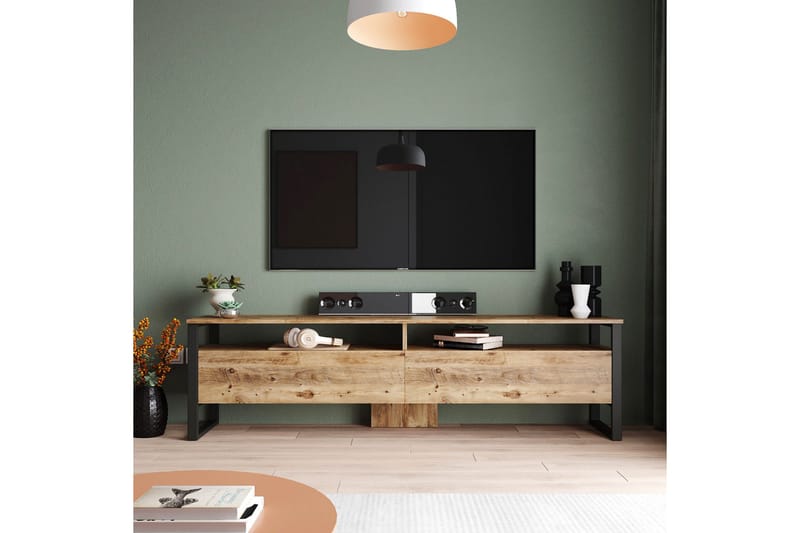 Rinorea Tv-møbelsett 180x56 cm - Grønn - Møbler - TV- & Mediamøbler - TV-møbelsett