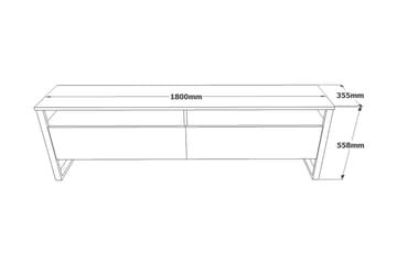 Rinorea Tv-møbelsett 180x56 cm - Grønn - Møbler - TV- & Mediamøbler - TV-møbelsett
